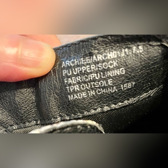 🌟HP🌟 SNAKESKIN PATTERN Archiee Platform Boots Chunky Block Heel 7.5 Punk Metal - Picture 12 of 15